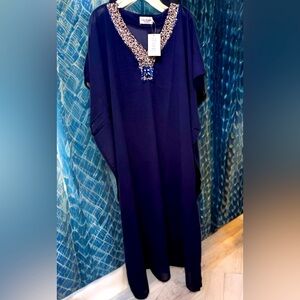 NWT Miss Lavish London Hand Embroidered Caftans for Womens - Kimono Beach Dress